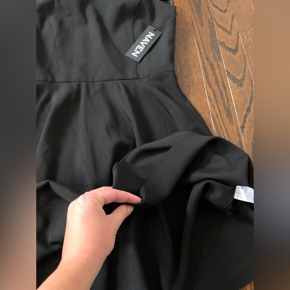 NWT - Naven Women’s 4 Black Mia Halter Fit & Flare Skater Mini Cocktail Dress - Picture 9 of 13